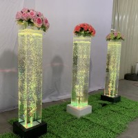 Led bubble water flower pillar wedding party supplies decorations