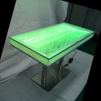 Hot selling aluminum base water bubble panel rainbow colors led glowing table for club bar party