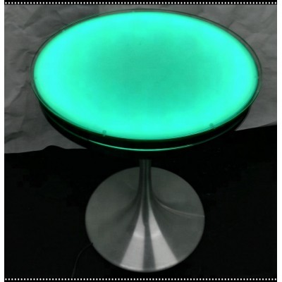 Modern design round bar cocktail acrylic led glowing light bar table,light up dining table