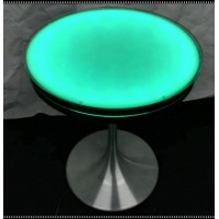 Modern design round bar cocktail acrylic led glowing light bar table,light up dining table