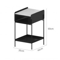 Modern nordic free standing floor 2 tiers metal side coffee table nightstand hotel furniture